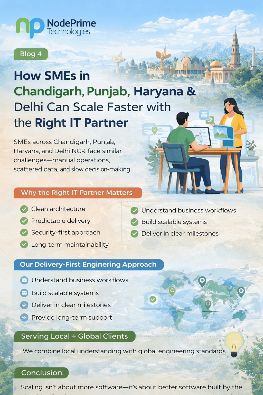 How SMEs in Chandigarh, Punjab, Haryana & Delhi Can Scale Faster with the Right IT Partner