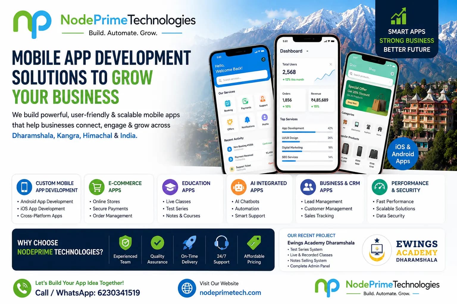 🚀 Mobile App Development in Dharamshala – Grow Your Business Faster with NodePrime Technologies